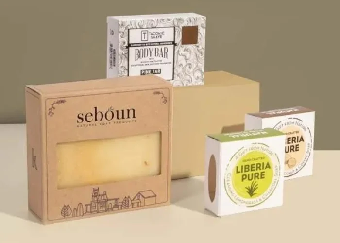 Soap box with a window for product visibility